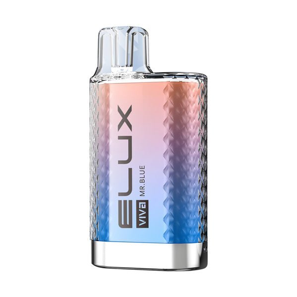 Elux Viva 600 Crystal Disposable Vape Puff Bar Pod Box of 10 - Mr Blue -Vapeuksupplier