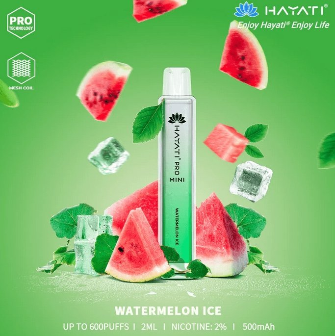 Hayati Crystal Mini Pro 600 Disposable Vape Pod Box of 10 - Vape Wholesale Mcr