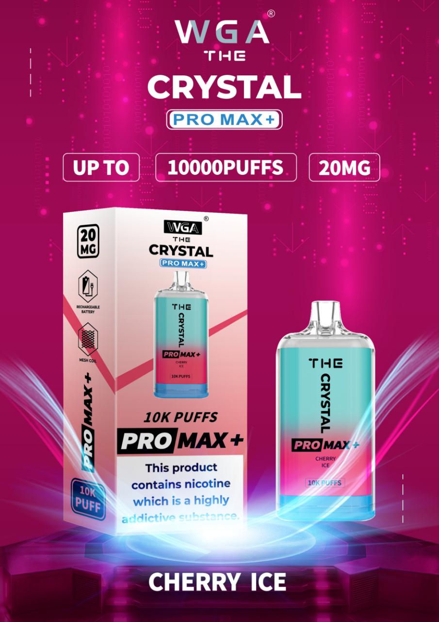 The Crystal Pro Max + 10000 Disposable Vape Pod Box of 10 - Vape Wholesale Mcr