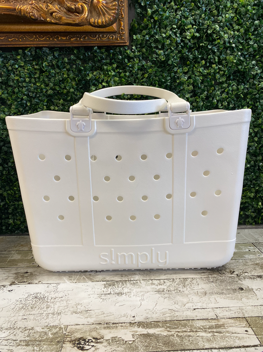 Simply Southern Mini Tote White