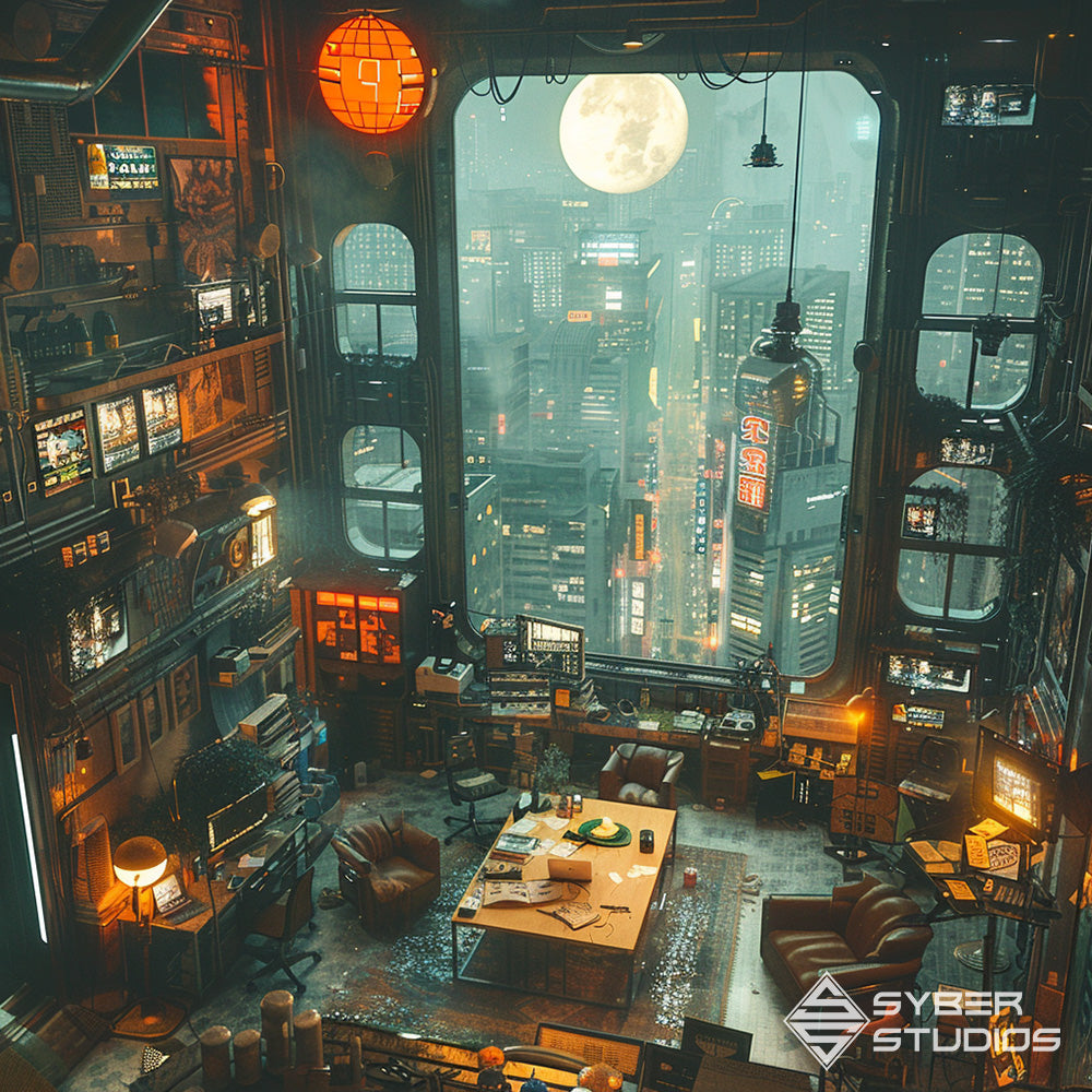 Immersive Illusions: Within the Cyberpunk Room's Techno-Tales