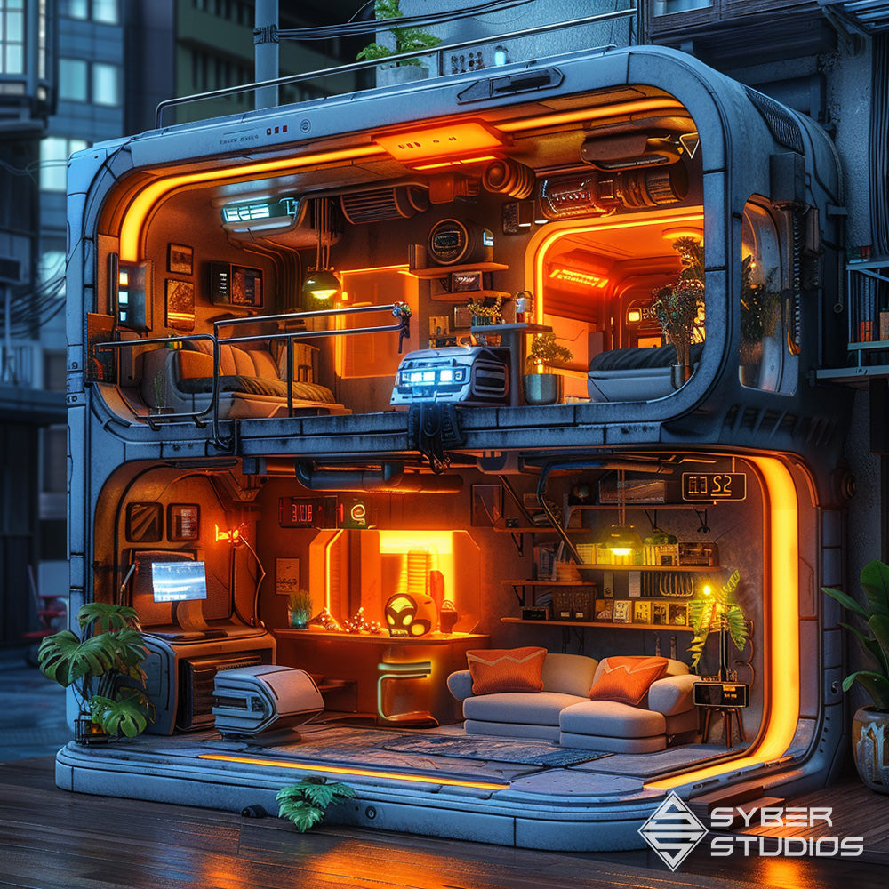 cyberpunk room bunk beds