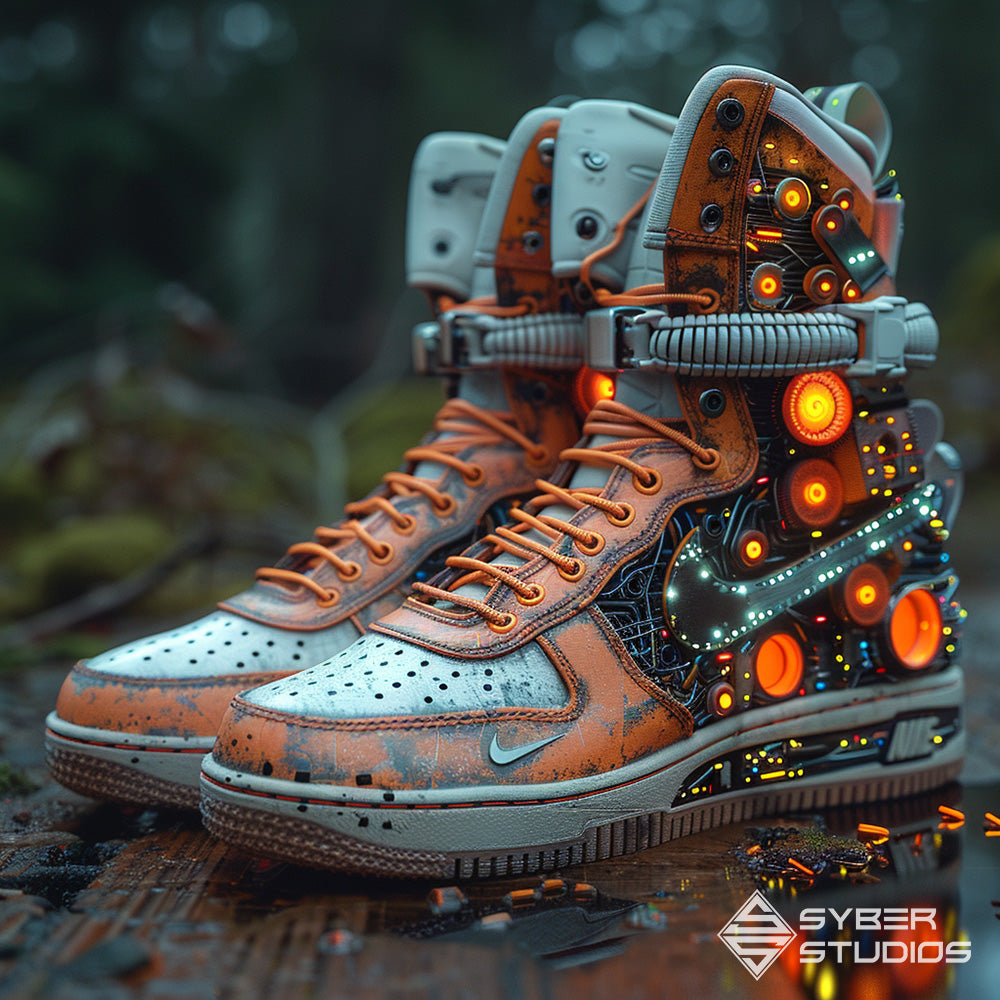 Neon-soaked streets, cyber-enhanced feats: These shoes are made for the cyberpunk elite