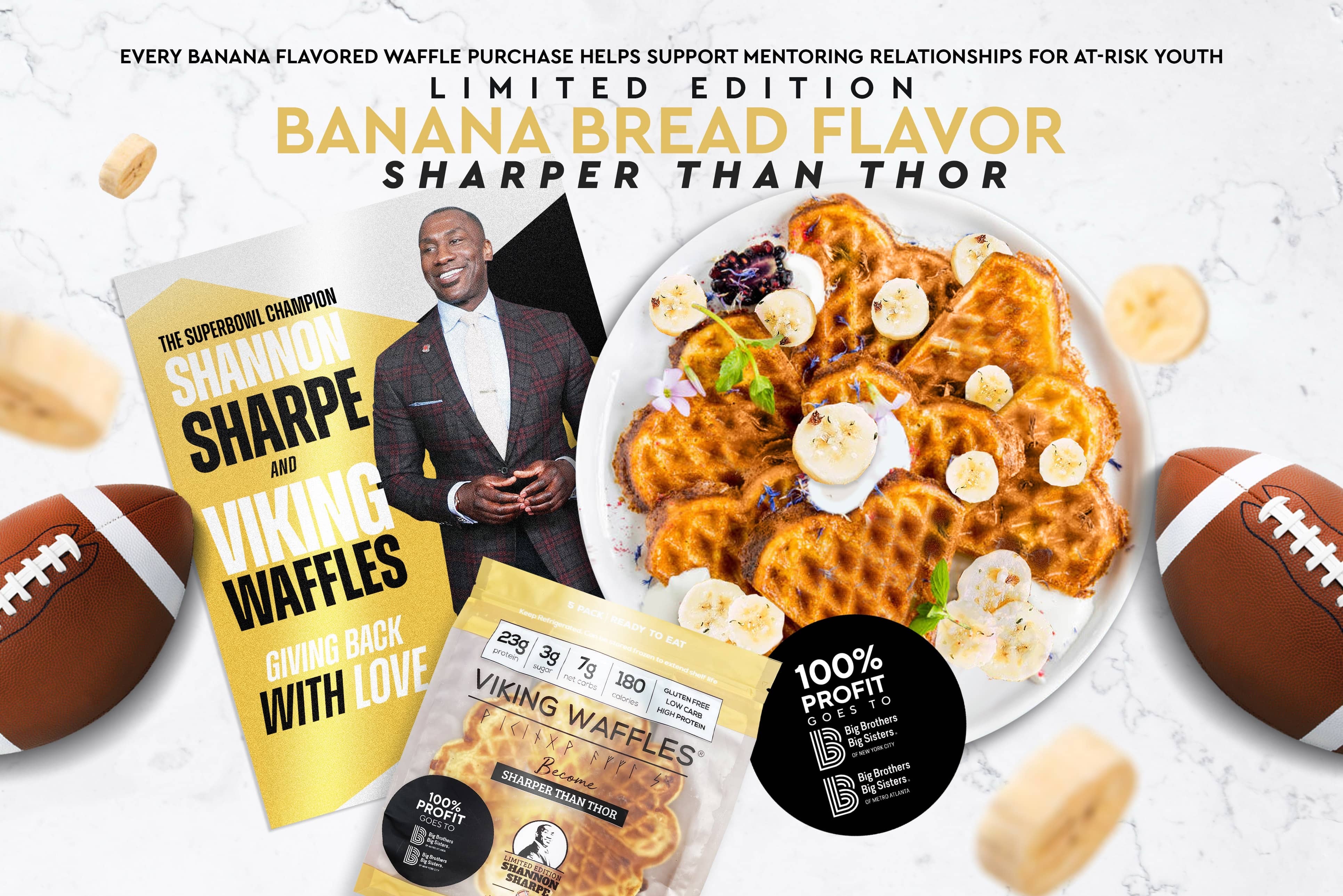 shannon sharpe protein viking waffles