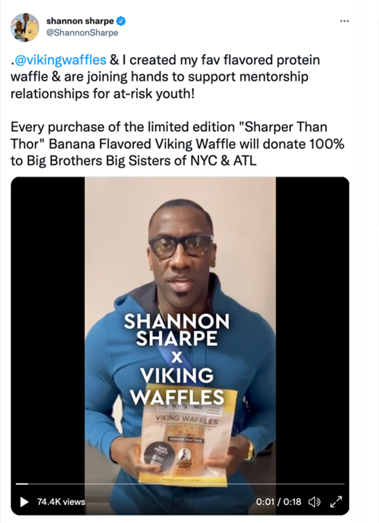 shannon sharpe protein waffles