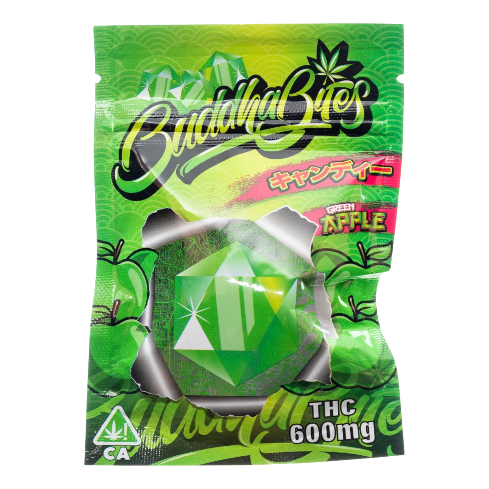Buddah Bites 600 mg Gummy Edibles | Green Apple