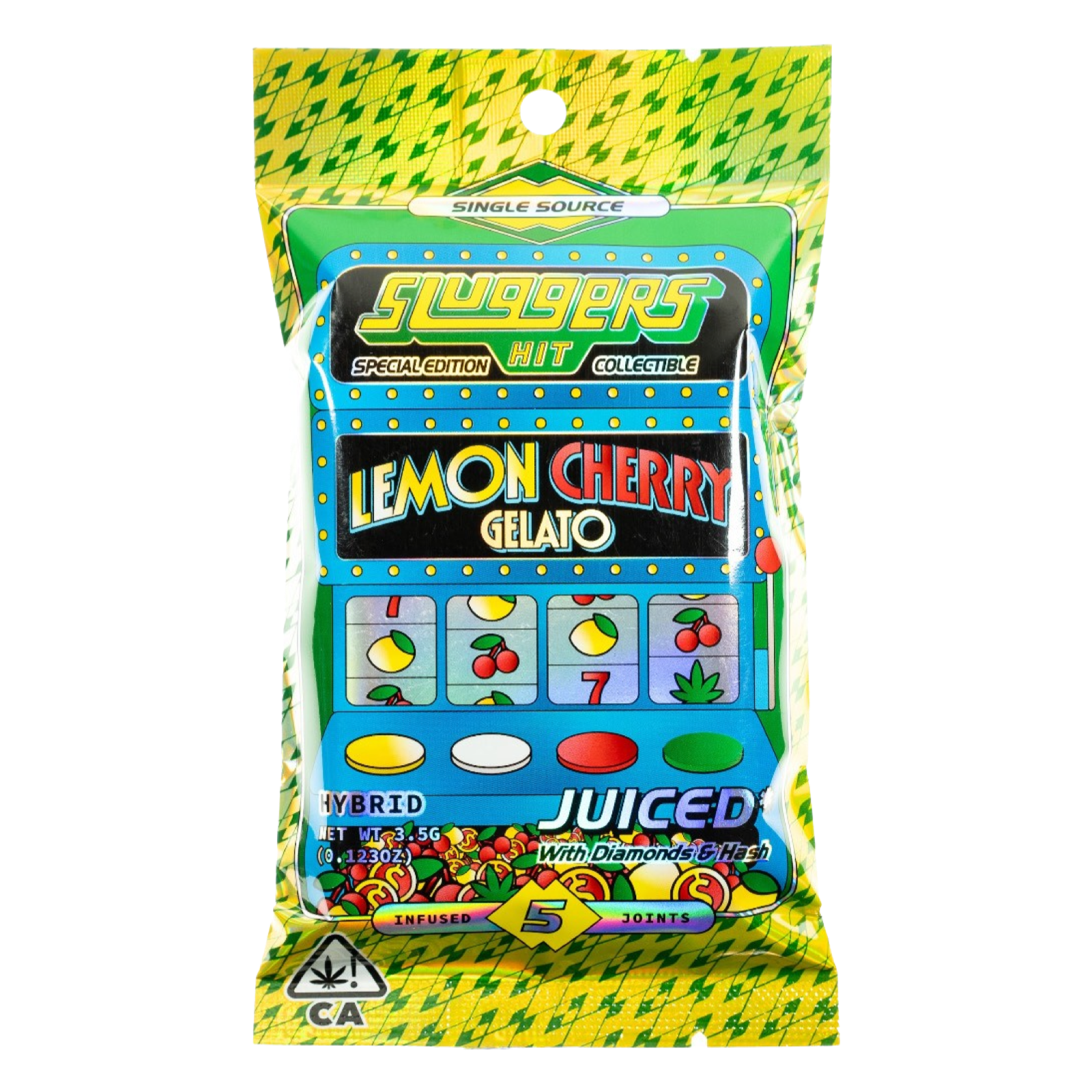 Lemon Cherry Gelato | Sluggers 5 Pack Infused Pre Roll | Hybrid | 3.5