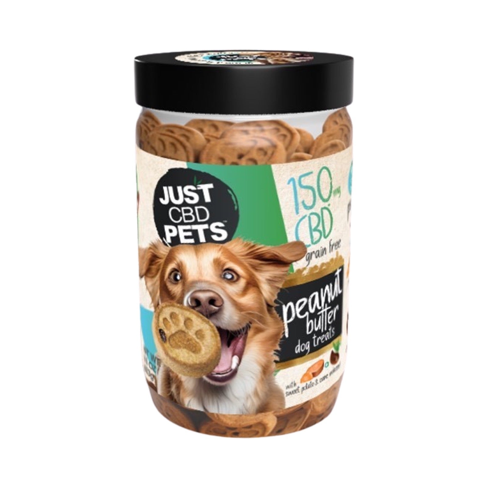 Peanut Butter Dog Treats (Sweet Potato & Cane Molasses) 150mg