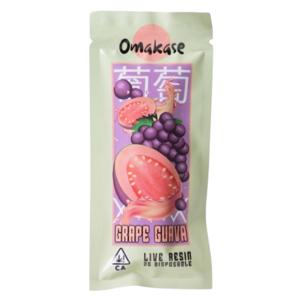 2 Gram Live Resin Disposable Vape | Grape Guava | Indica | Omakase