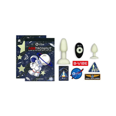 B-Vibe Asstronaut Glow-In-The-Dark Butt Play Set