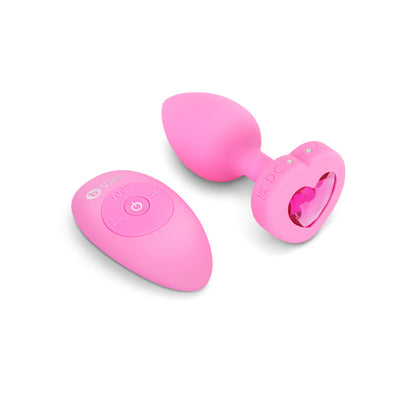 B-Vibe Remote Control Vibrating Jewelled Heart Plug