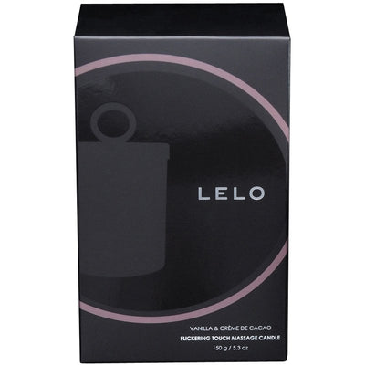 LELO Flickering Massage Candle - Vanilla & Creme De Cacao Massage Lotion - Black