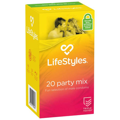 Lifestyles Healthcare Party Mix 20 Pack Condoms