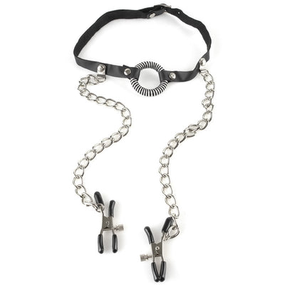 PipeDream Fetish Fantasy O-Ring Gag Nipple Clamps Nipple & Breast Toy