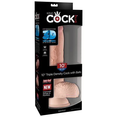 Pipedream King Cock Plus 10 inch Triple Density Cock with Balls