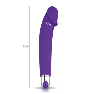 Randy Fox - Rechargeable Purple Pleasers II - Silicone Vibrator With Removable Bullet