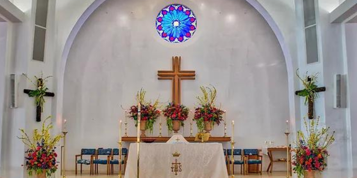 St. Margaret's Episcopal Church Interior: A welcoming and serene atmosphere with elegant church decor and tranquil surroundings, inviting contemplation and reflection.