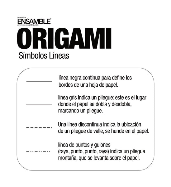 Símbolos del Origami para Principiante