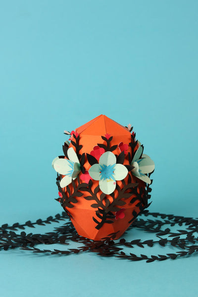 Feliz Pascua 2020, Huevos de Papel Con Flores