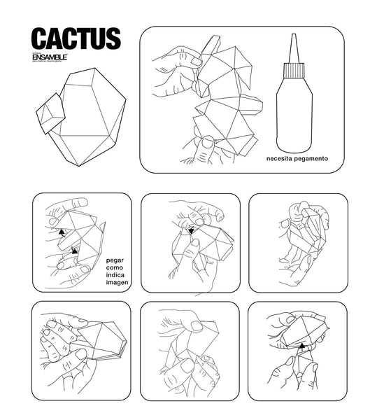 Como armar la suculenta de la serie Cactus Paper Toy