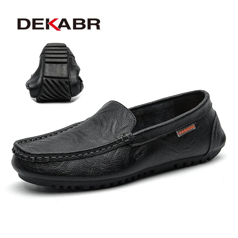 Loafers Genuine Leather Flats Driving Casual Shoes Classic Fashion Men Shoes