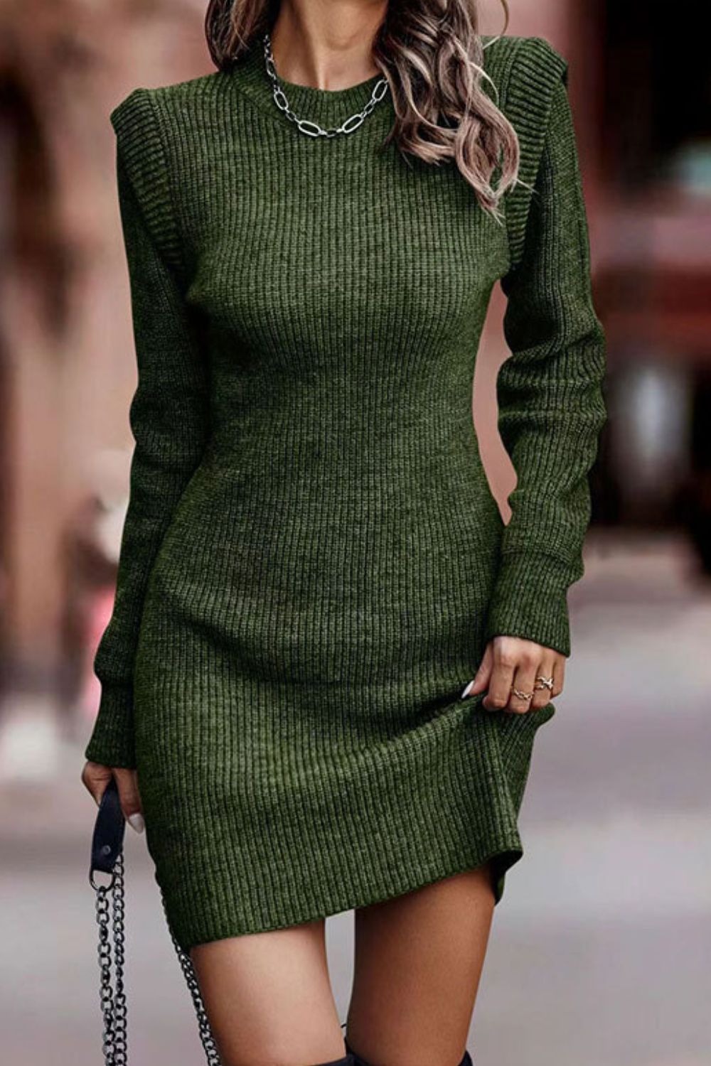 Rib-Knit Sweater Mini Dress I Timeless Elegance: Choose Your Color