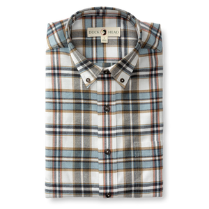 LS Cotton Flannel Sport Shirt Russin Plaid - The Old Fashioned 