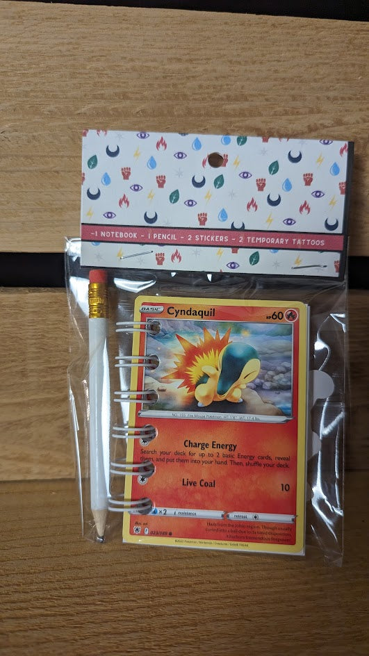Cyndaquil Pokémon Card Notebook