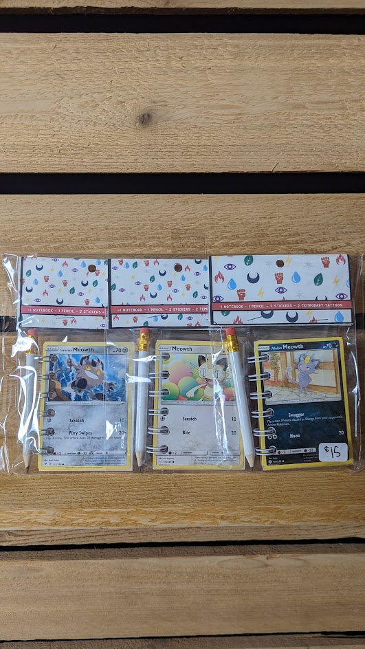 Bundle Pack: Meowth (Galarian & Alolan) Pokémon Card Notebooks