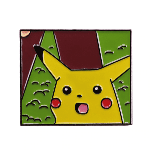 Free Surprised Pikachu Woods Meme Pokemon Enamel Pin Just