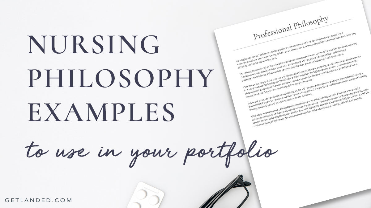 Nursing philosophy examples for paper or portfolio