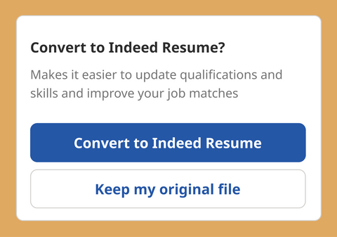 should i convert to indeed resume