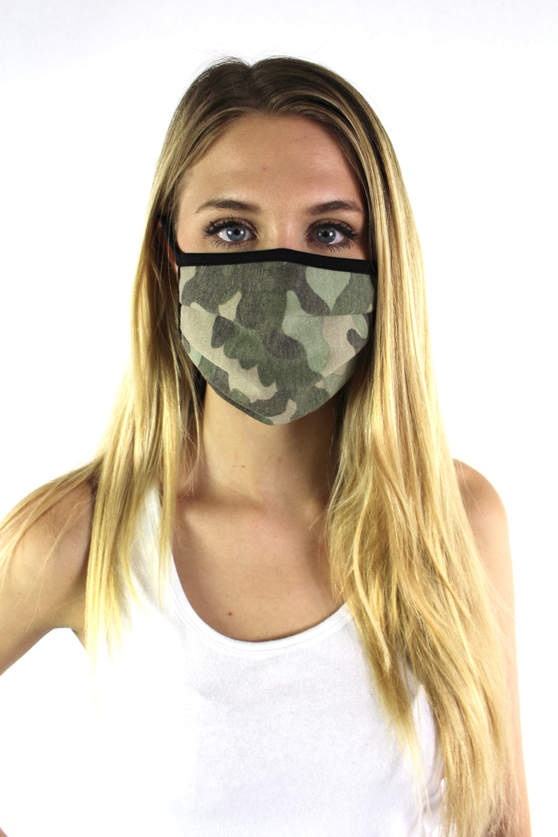 Camouflage Print Comfortable Double Layer Face Mask (5)