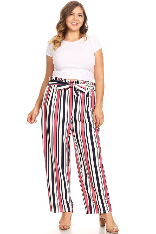 plus size high waisted paperbag trousers