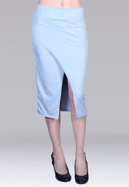 Women's Blue Suede Skirt – Good Stuff Apparel
