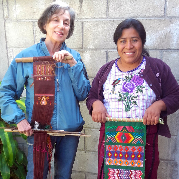 Brenda Rosenbaum with weaver Micaela