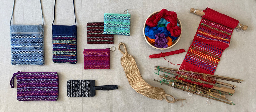 handwoven textiles with brocade from Santiago Atitlán