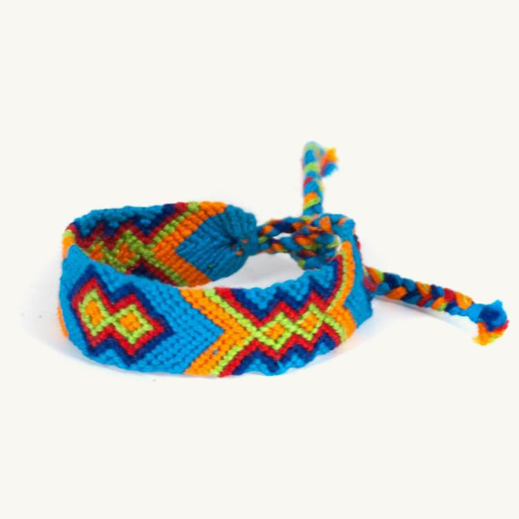 Wide Friendship Bracelet - Mayan Hands