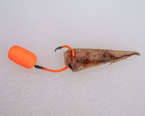 Squid Strip Rigged For Pompano Fishing