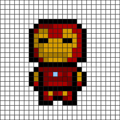 Iron Man Pixel Art