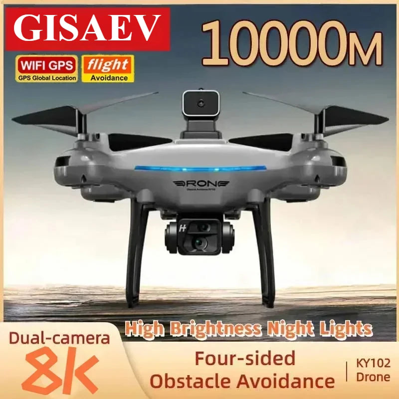 GISAEV Ky102 Drone 8k Profesional Dual-camera Aerial Photography 360 Obstacle Avoidance Optical Flow Four-axis Rc UAV 10000m