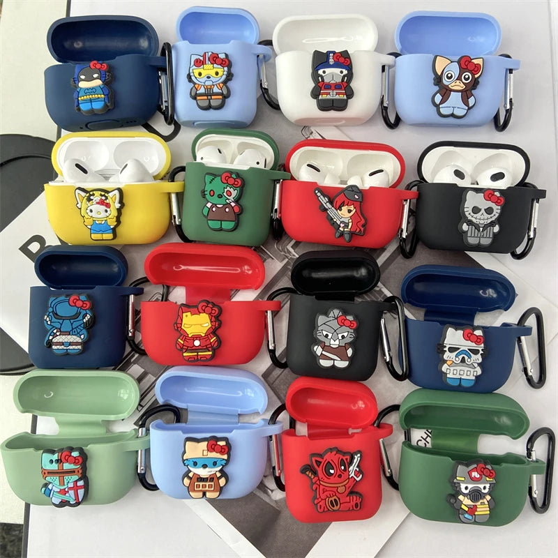 Earphone Protective Case Marvel Cartoon Hello Kitty For Apple AirPods 1 2 3 Generation Airpods Pro/Pro2 Bluetooth Headphone Case