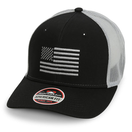 Waxed Cloth Camo American Flag Cap - American Fit™ - Paramount