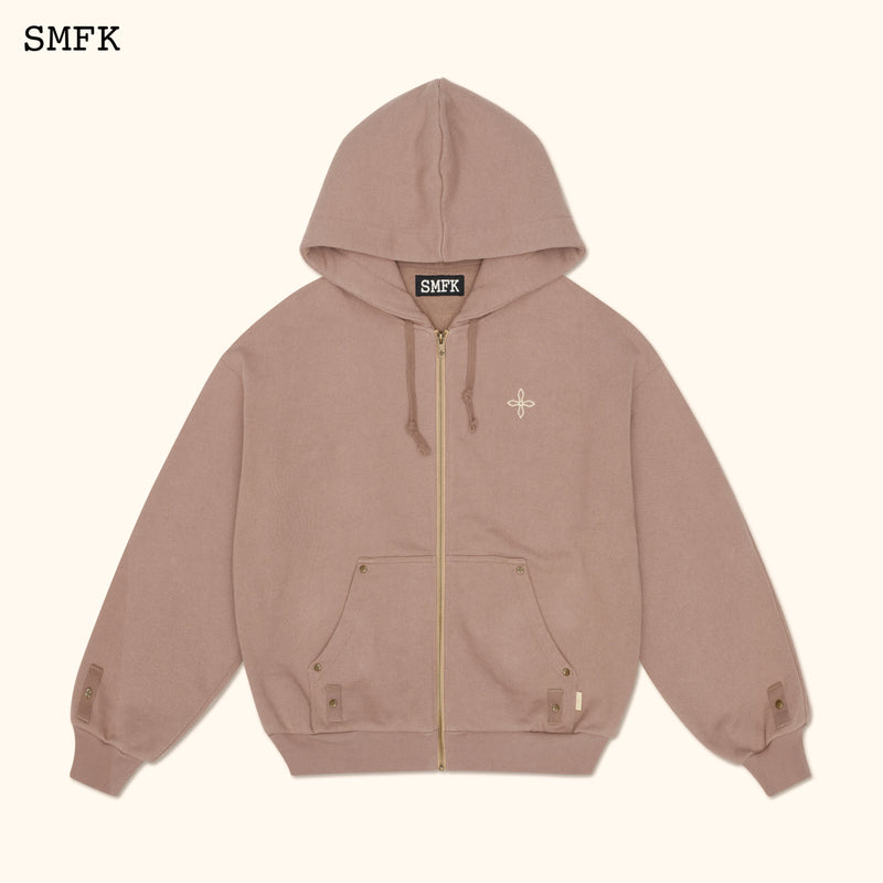 Compass Crucifix Classic Zip Hoodie Dark Skin Colour