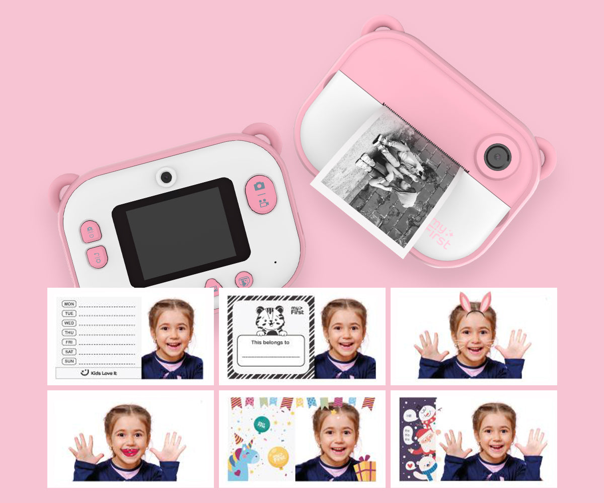 myFirst Camera Insta 2 Hybrid Camera with Selfie Lens,12MP Kid's Instant  Print Camera,BPA Free,Inkless Thermal Printing Support microSD,Ideal for