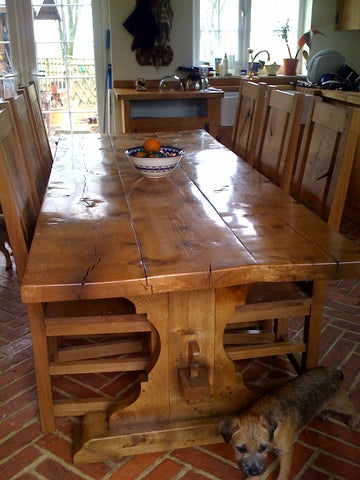 Sussex English oak Lyre End Table