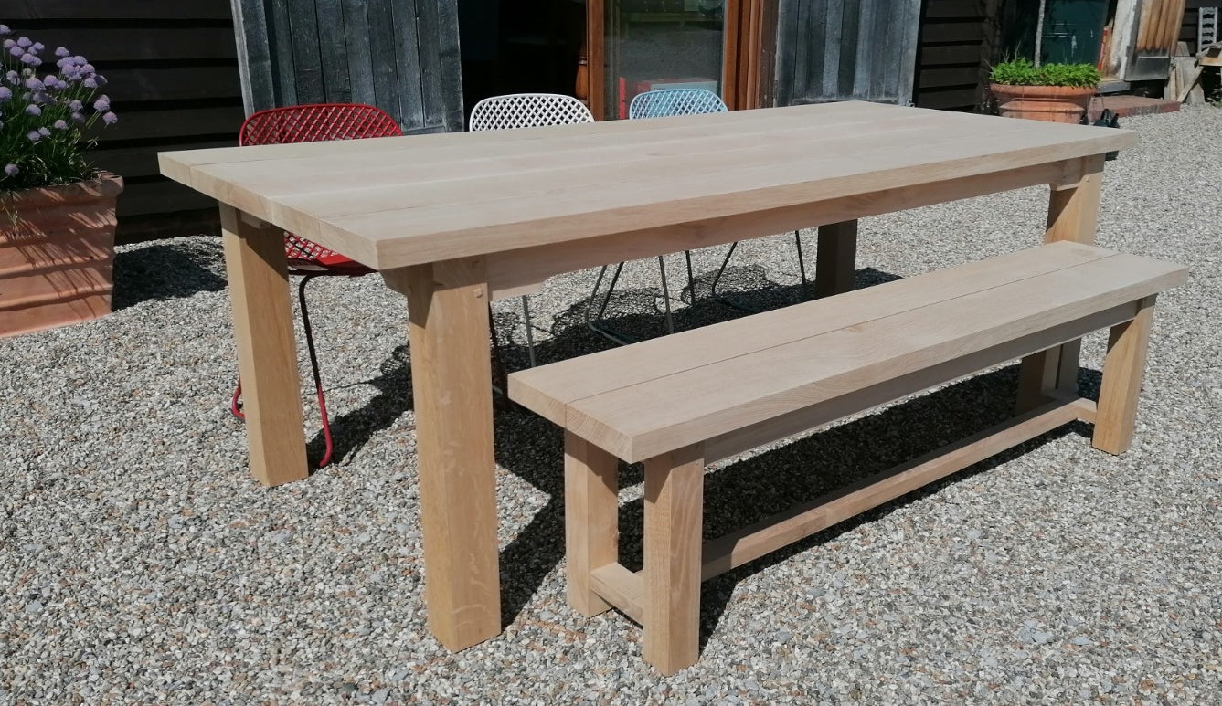 oak garden dining table