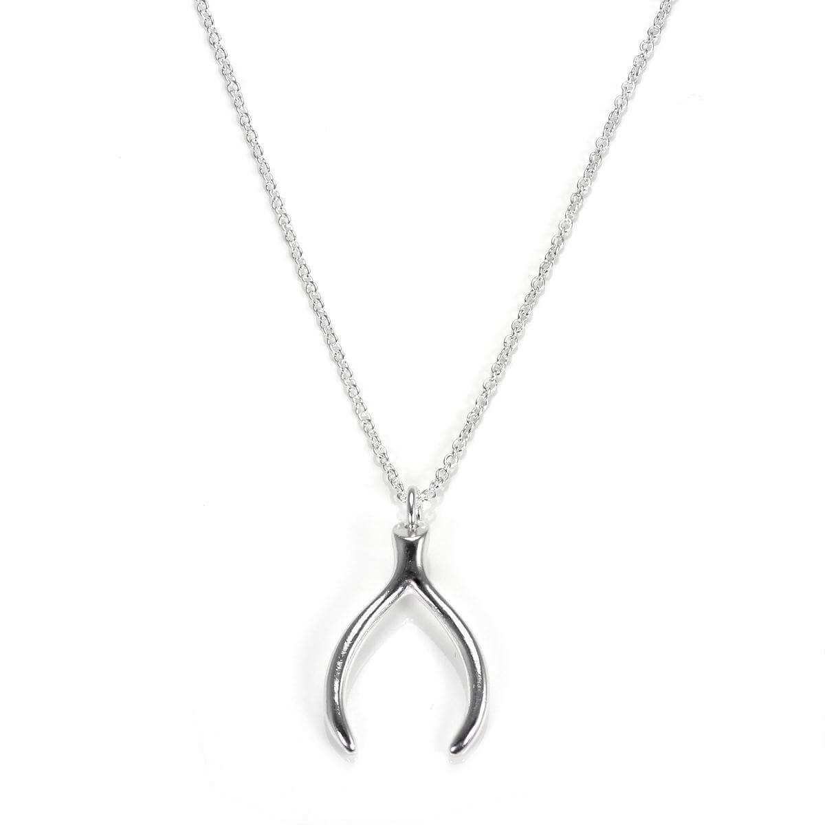 Sterling Silver Wishbone Necklace