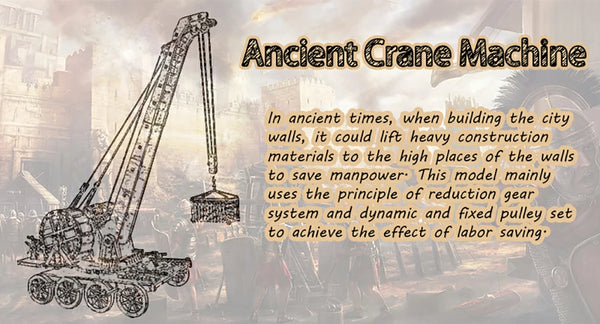 Ancient Crane Machine description banner with article of Ancient Crane Machine's back story