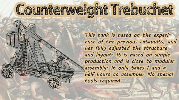 Counterweight Trebuchet With Wheels description banner with article of Counterweight Trebuchet's back story